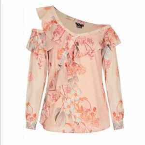 NEW City Chic Plus Blouse Top Cold Shoulder Off Shoulder Sweet Delilah Floral